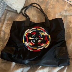 Tory Burch Black with Embroidered Emblem